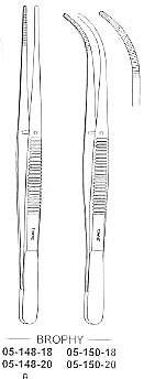 Brophy Dressing Forcep, Curved